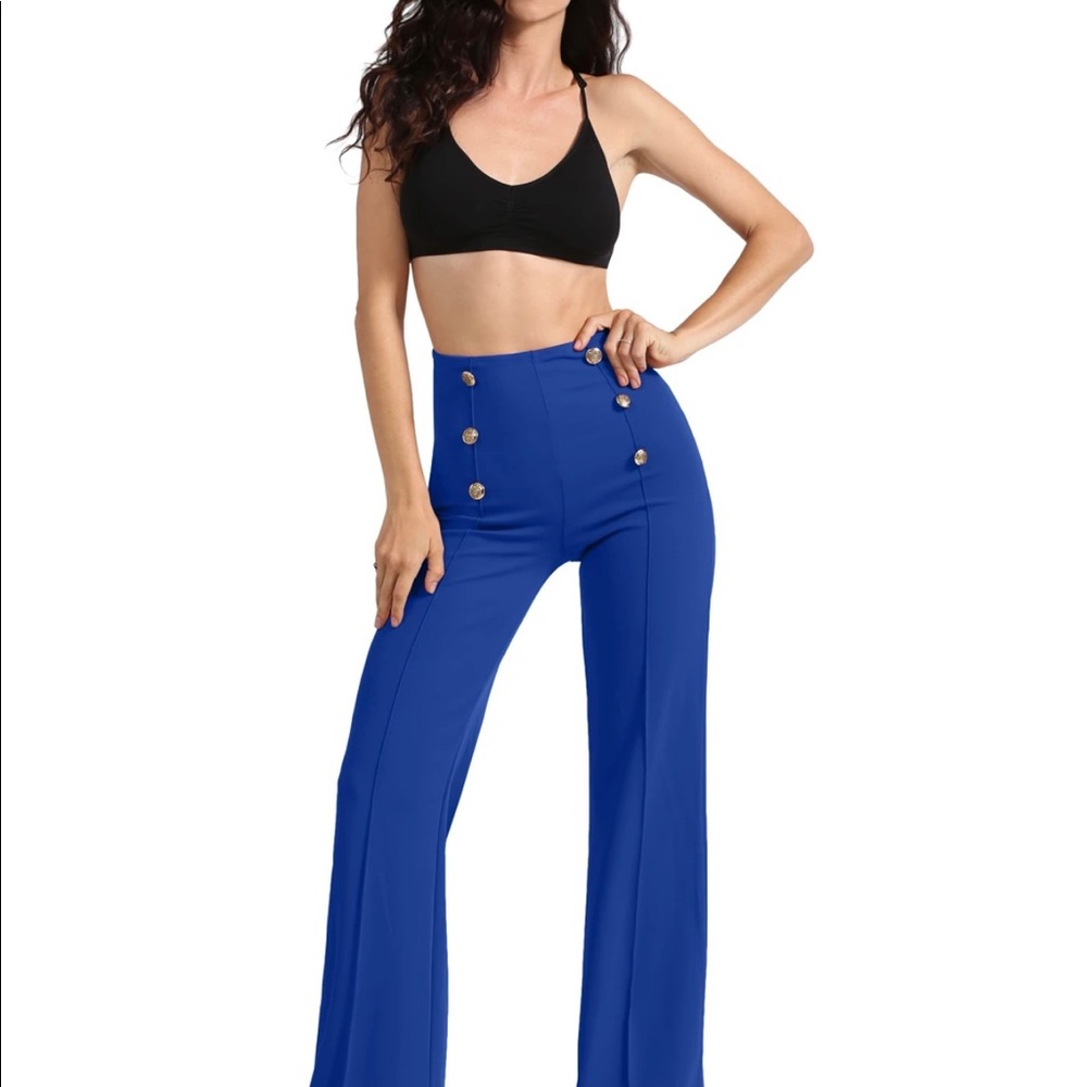 High Waisted Halloween Sailor Costume Pants